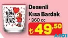LAV DESENLİ KISA BARDAK 360 CC